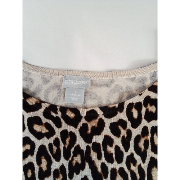 Women's Chico Leopard Print Blouse/Top Size 1 - Picture 9 of 15
